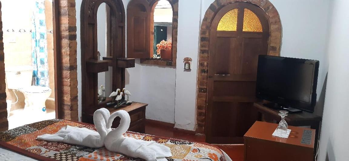 Hospederia Colonial De Villa De Leyva Bagian luar foto